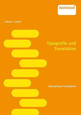 Livre Relié Typografie und Translation de Jürgen F Schopp