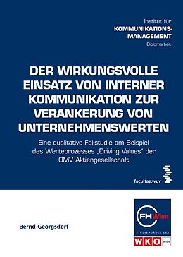 Fester Einband Der wirkungsvolle Einsatz von interner Kommunikation zur Verankerung von Unternehmenswerten von Bernd Georgsdorf