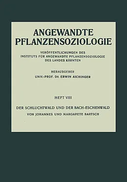 E-Book (pdf) Der Schluchtwald und der Bach-Eschenwald von Johannes Bartsch, Margarete Bartsch