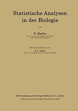 E-Book (pdf) Statistische Analysen in der Biologie von Kenneth Mather