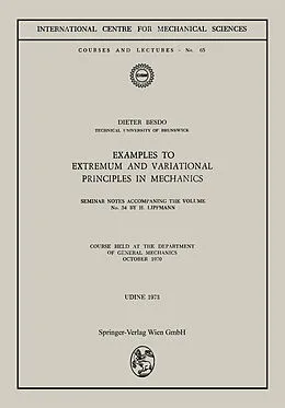E-Book (pdf) Examples to Extremum and Variational Principles in Mechanics von Horst Lippmann