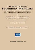 E-Book (pdf) Die Landtierwelt der Mittleren Hohen Tauern von Hubert Franz, E. Lindner, O. Wettstein