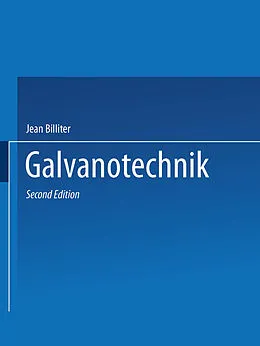 E-Book (pdf) Galvanotechnik von Jean Billiter