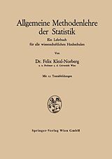 E-Book (pdf) Allgemeine Methodenlehre der Statistik von Felix Klezl-Norberger
