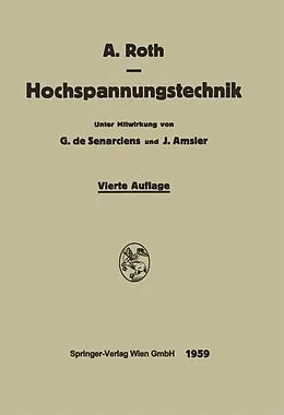 E-Book (pdf) Hochspannungstechnik von Arnold Roth