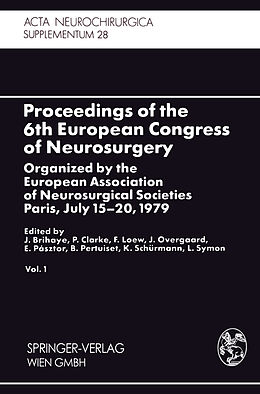 E-Book (pdf) Proceedings of the 6th European Congress of Neurosurgery von 