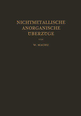 Kartonierter Einband Nichtmetallische Anorganische Überzüge von Willi Machu