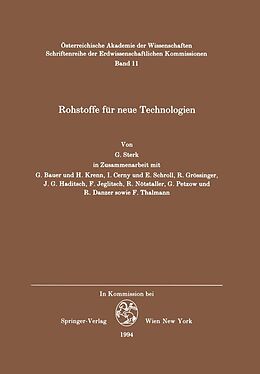 E-Book (pdf) Rohstoffe für neue Technologien von Georg M. Sterk
