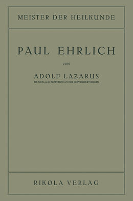 Kartonierter Einband Paul Ehrlich von Adolf Lazarus