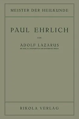E-Book (pdf) Paul Ehrlich von Adolf Lazarus