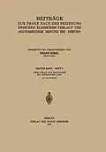 E-Book (pdf) Beiträge zur Frage Nach der Beziehung Zwischen Klinischem Verlauf und Anatomischem Befund bei Nerven- und Geisteskrankheiten von Franz Nissl