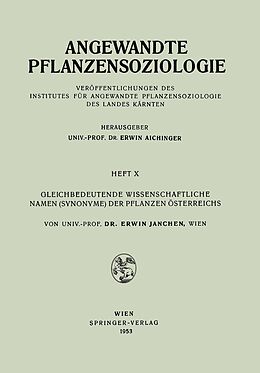 E-Book (pdf) Gleichbedeutende Wissenschaftliche Namen (Synonyme) Der Pflanzen Österreichs von Erwin Janchen