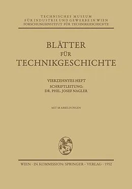 E-Book (pdf) Blätter für Technikgeschichte von Josef Nagler