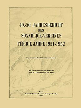 E-Book (pdf) 49.50. Jahresbericht des Sonnblick-Vereines für die Jahre 19511952 von 