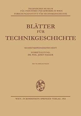 E-Book (pdf) Blätter für Technikgeschichte von Josef Nagler