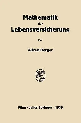 E-Book (pdf) Mathematik der Lebensversicherung von Alfred Berger