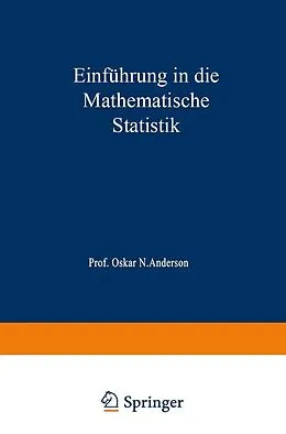 E-Book (pdf) Einführung in die Mathematische Statistik von Oskar N. Anderson