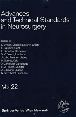 E-Book (pdf) Advances and Technical Standards in Neurosurgery von L. Symon, N. de Tribolet, L. Calliauw