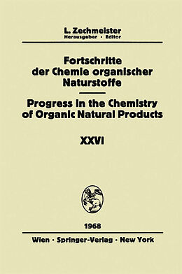 Kartonierter Einband Fortschritte der Chemie Organischer Naturstoffe/Progress in the Chemistry of Organic Natural Products von L. Zechmeister
