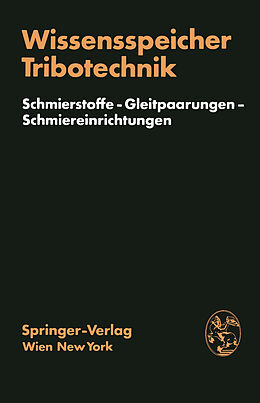 Kartonierter Einband Wissensspeicher Tribotechnik von H. Brendel, E. Hornung, D. Leistner