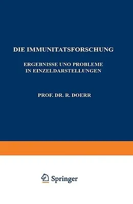 E-Book (pdf) Die Immunitätsforschung von Robert Doerr
