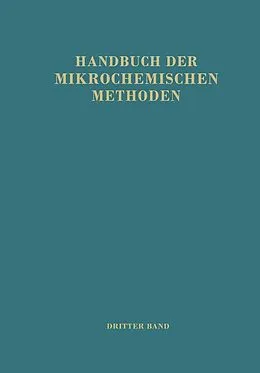 E-Book (pdf) Handbuch der Mikrochemischen Methoden von M. Lederer, H. Michl, K. Schlögl