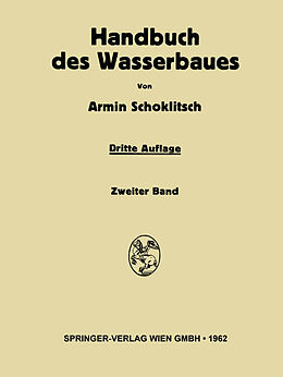 Kartonierter Einband Handbuch des Wasserbaues von Armin Schoklitsch