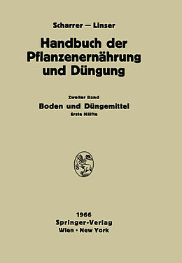 Kartonierter Einband Boden und Düngemittel von E. Abrahamczik, J. M. Albareda Herrera, H.-J. Altemüller