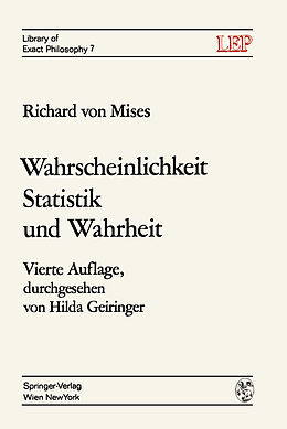 E-Book (pdf) Wahrscheinlichkeit Statistik und Wahrheit von Richard v. Mises