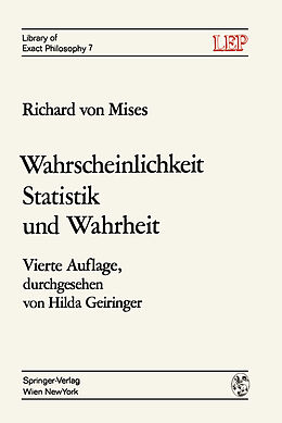 Kartonierter Einband Wahrscheinlichkeit Statistik und Wahrheit von Richard v. Mises