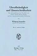 E-Book (pdf) Unvollständigkeit und Unentscheidbarkeit von Wolfgang Stegmüller