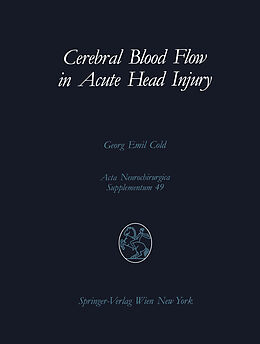 Kartonierter Einband Cerebral Blood Flow in Acute Head Injury von Georg E. Cold
