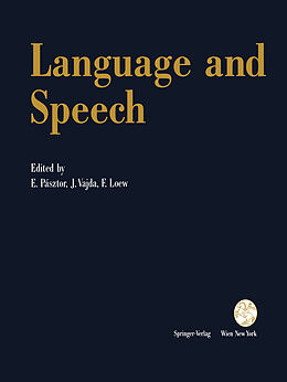 Kartonierter Einband Language and Speech von 