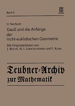 E-Book (pdf) Gauß und die Anfänge der nicht-euklidischen Geometrie von H. Reichardt