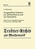 E-Book (pdf) Ausgewählte Arbeiten zur Zahlentheorie und zur Geometrie von H. Minkowski