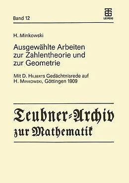 E-Book (pdf) Ausgewählte Arbeiten zur Zahlentheorie und zur Geometrie von H. Minkowski