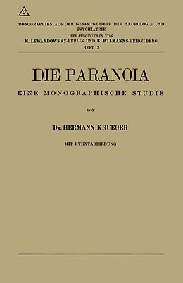 Kartonierter Einband Die Paranoia von Hermann Krueger