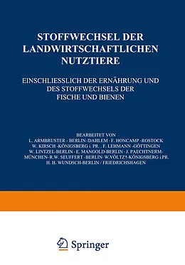 E-Book (pdf) Stoffwechsel der Landwirtschaftlichen Nutztiere von NA Armbruster, NA Honcamp, NA Kirsch