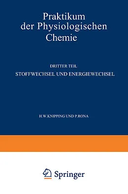 E-Book (pdf) Stoffwechsel und Energiewechsel von NA Knipping Rona, Peter Rona