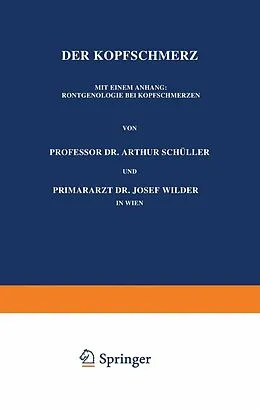 E-Book (pdf) Der Kopfschmerz von Arthur Schüller, Josef Wilder