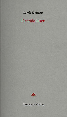 Kartonierter Einband Derrida lesen von Sarah Kofman