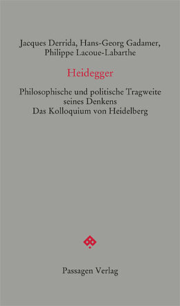 Kartonierter Einband Heidegger von Jacques Derrida, Hans-Georg Gadamer, Philippe Lacoue-Labarthe