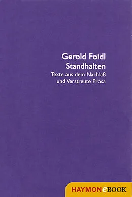 E-Book (epub) Standhalten von Gerold Foidl