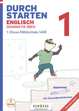 Kartonierter Einband Durchstarten Englisch 1. Klasse Mittelschule/AHS Grammatik üben von Franz Zach