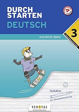 Kartonierter Einband Durchstarten Deutsch 3. Klasse Mittelschule/AHS Aufsätze üben von Jutta Hofer