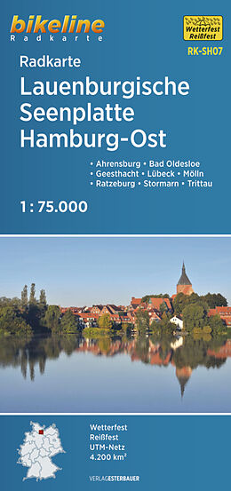 (Land)Karte Radkarte Lauenburgische Seenplatte Hamburg Ost (RK-SH07) von 