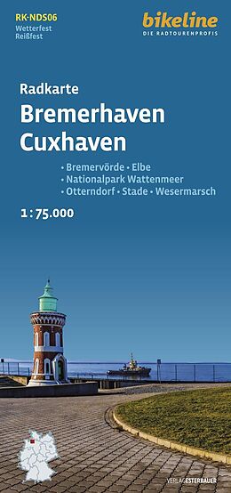 (Land)Karte Radkarte Bremerhaven Cuxhaven (RK-NDS06) von 