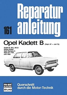 Kartonierter Einband Opel Kadett B 09/1967 bis 07/1973 von 
