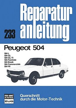 Kartonierter Einband Peugeot 504, 504 L, 504 GL, 504 GL-TL, 504 F von 