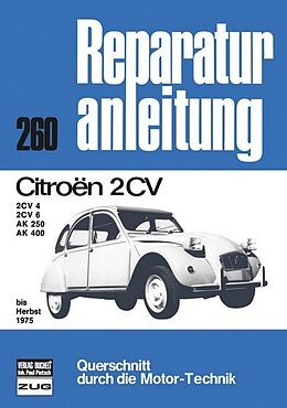 Kartonierter Einband Citroen 2 CV bis Herbst 1975 von 